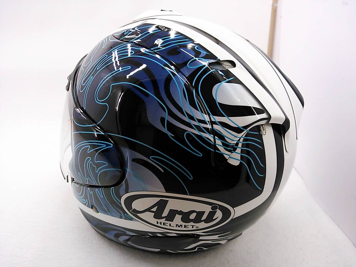 【送料無料】程度上 Arai アライ SZ-RamⅢ SZ-Ram3 RIPTIDE リップタイド Mサイズ ジェットヘルメットの画像3