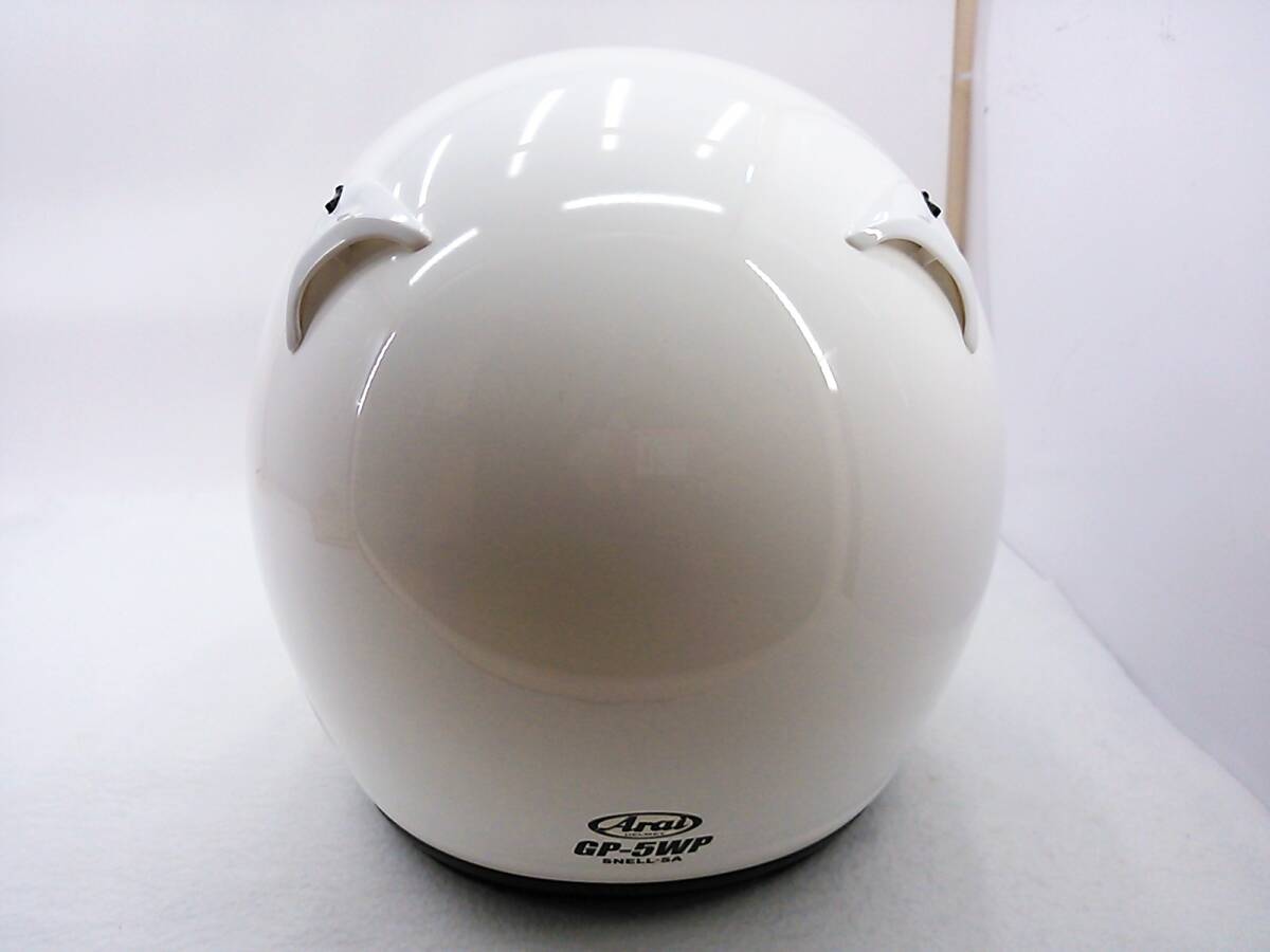 【送料無料】使用極わずか 美品 Arai アライ GP-5WP WHITE ホワイト Lサイズ 59-60cm 元箱付き ヘルメット 4輪用 カートの画像4