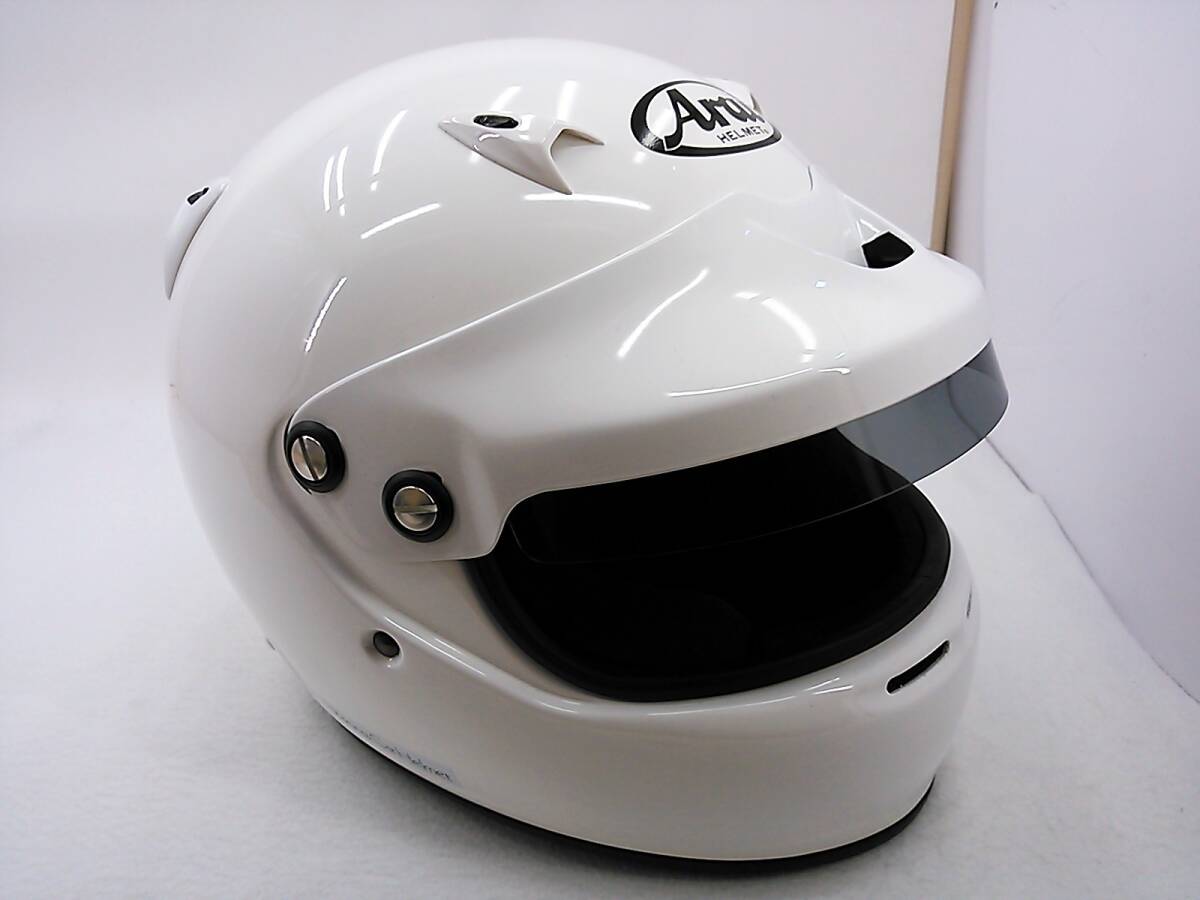 【送料無料】使用極わずか 美品 Arai アライ GP-5WP WHITE ホワイト Lサイズ 59-60cm 元箱付き ヘルメット 4輪用 カートの画像7