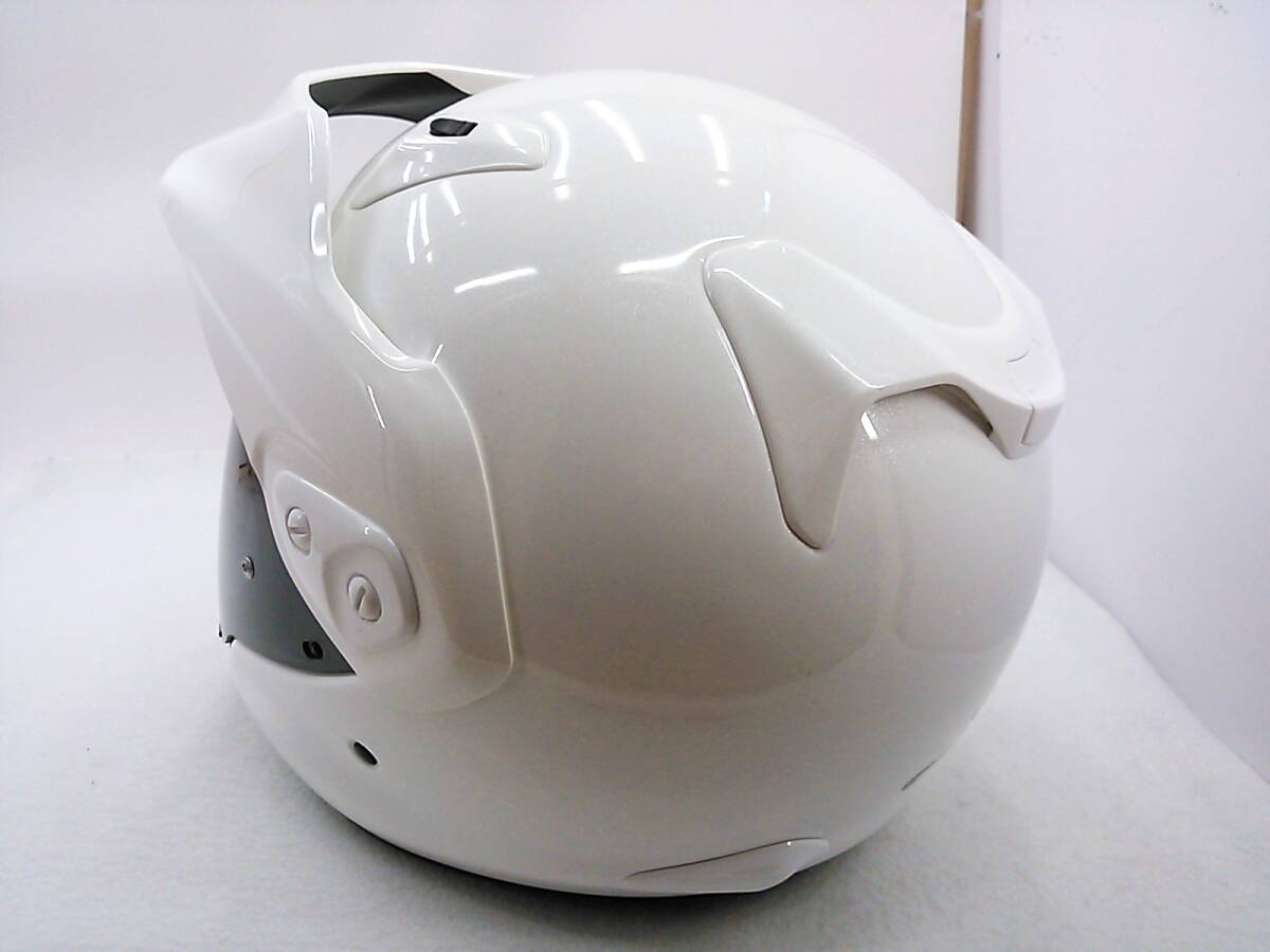 【送料無料】使用回数少 良品 Arai アライ CTZ CT-Z GLASS WHITE グラスホワイト Lサイズ スモークシールド＆元箱付き ヘルメット 白バイの画像3