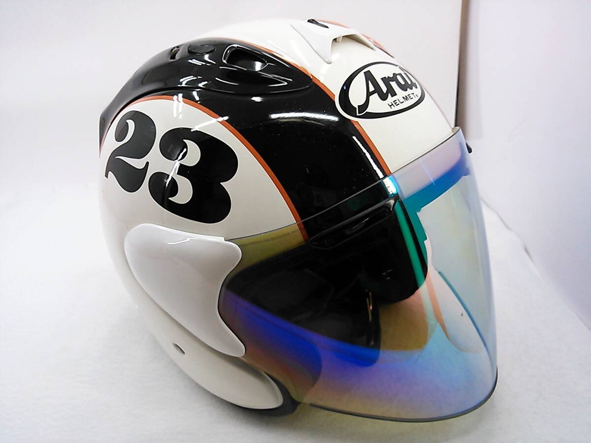 【送料無料】Arai アライ SZ-Ram4 STOUT スタウト XLサイズ ミラーシールド付き ジェットヘルメットの画像6