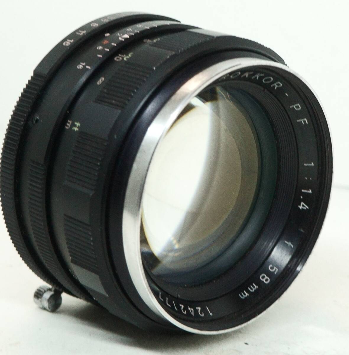 ~実写確認済~ ☆実用品・人気のボケる単焦点レンズ☆ ミノルタMDマウント用 MINOLTA AUTO ROKKOR-PF f=58mm F1.4 (I0471)の画像4