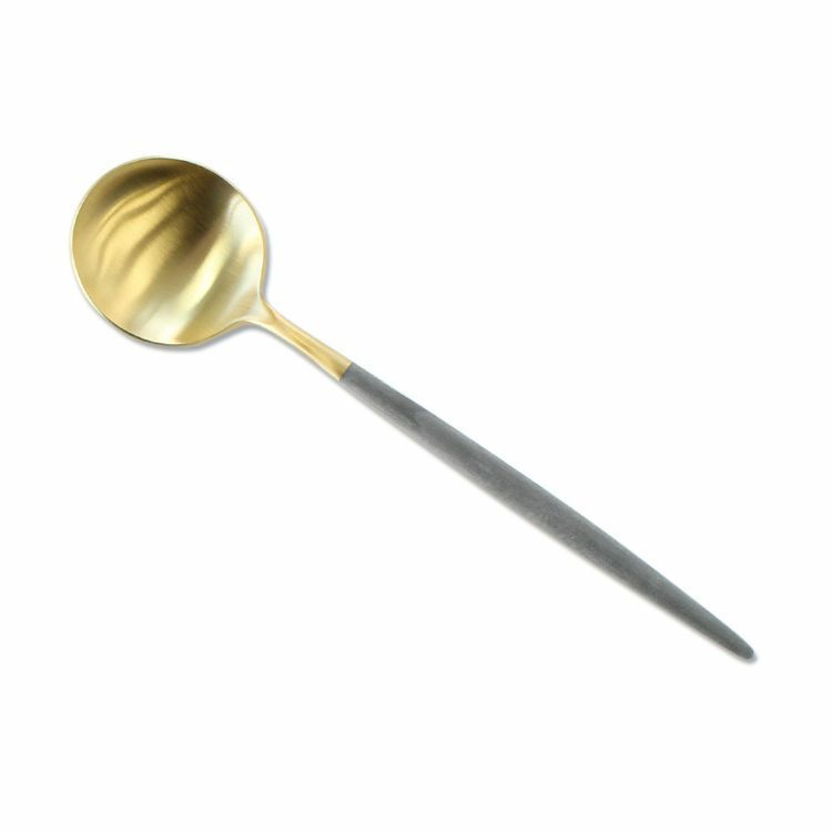 [ new goods unused ]kchi paul (pole) Cutipol GOAgoa gray mat Gold tina-3 point set ( knife fork Pooh n)/ 39724381