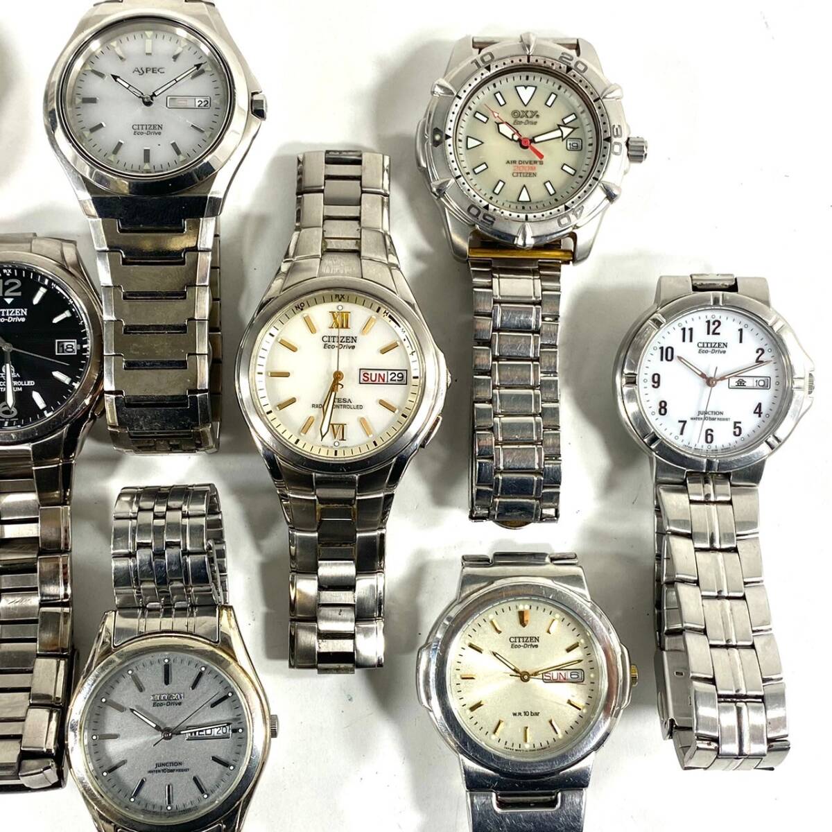 ☆1000円スタ!☆CITIZEN ATTESA ASPEC JUNCTION oxyなど Eco-Drive 10点まとめ売り シチズン メンズ 腕時計 WristWatch ビンテージ RL T2_画像4