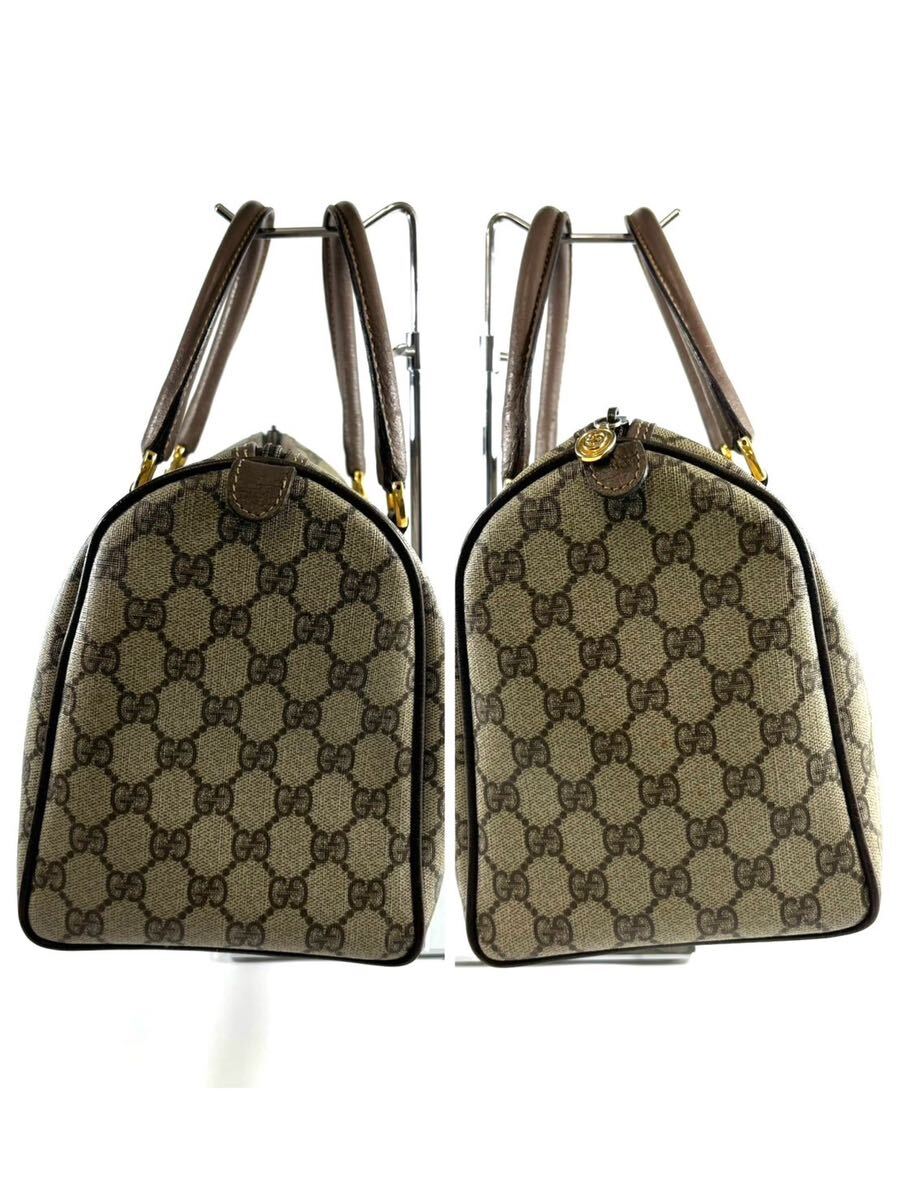 ☆格安出品☆ GUCCI ミニボストンバッグ オールドグッチ ハンドバッグ レザー PVC GG柄 ボストンバッグ ヴィンテージ レディース RLの画像2