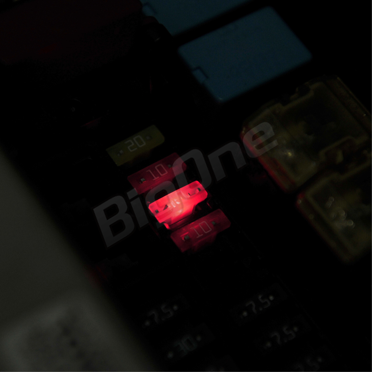 BigOne 切れたら光って知らせる インジケーター 内蔵 2個セット 平型 ヒューズ 10A ATP LED_画像4
