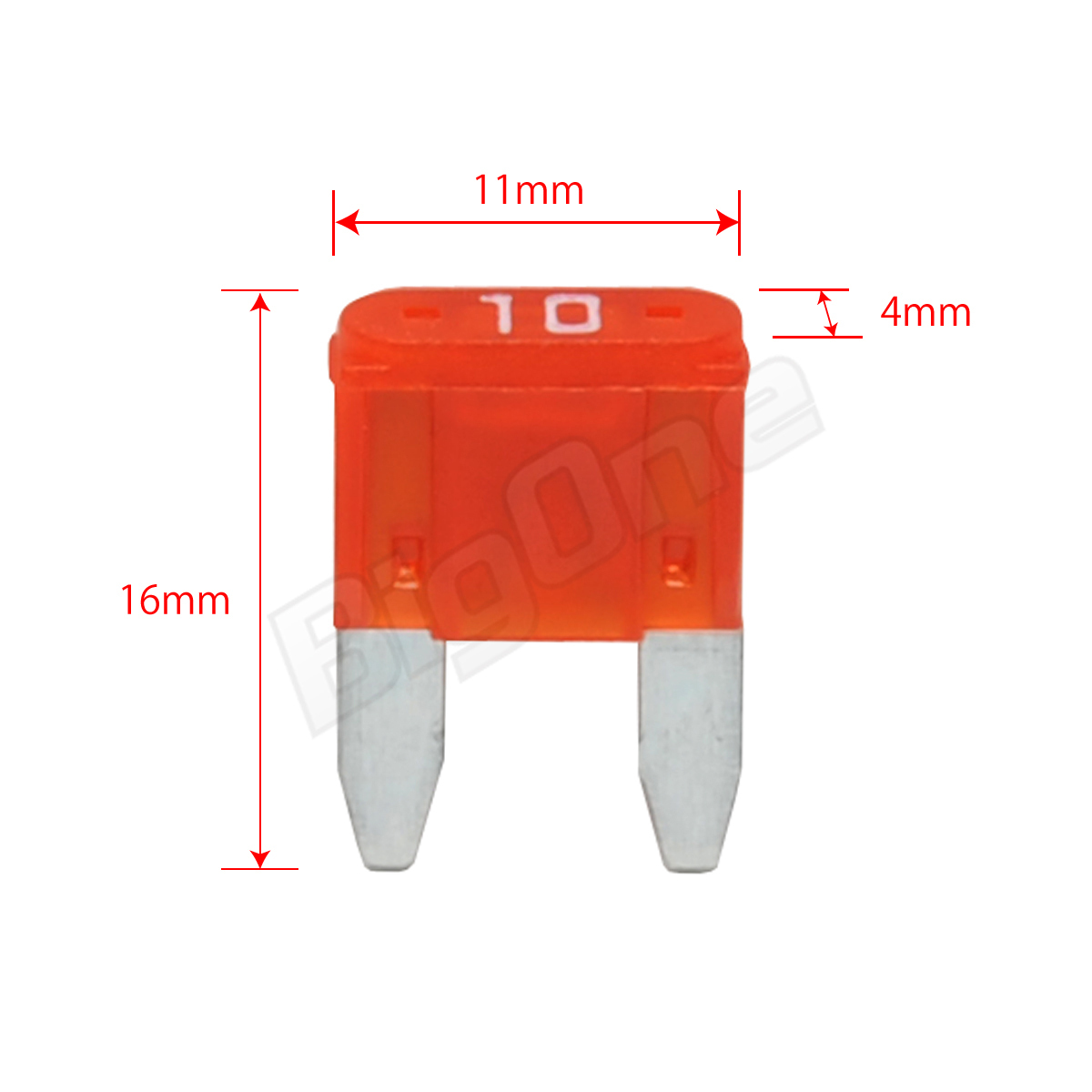 BigOne 切れたら光って知らせる インジケーター内蔵 2個セット ミニ平型 ヒューズ 10A ASP LED_画像4