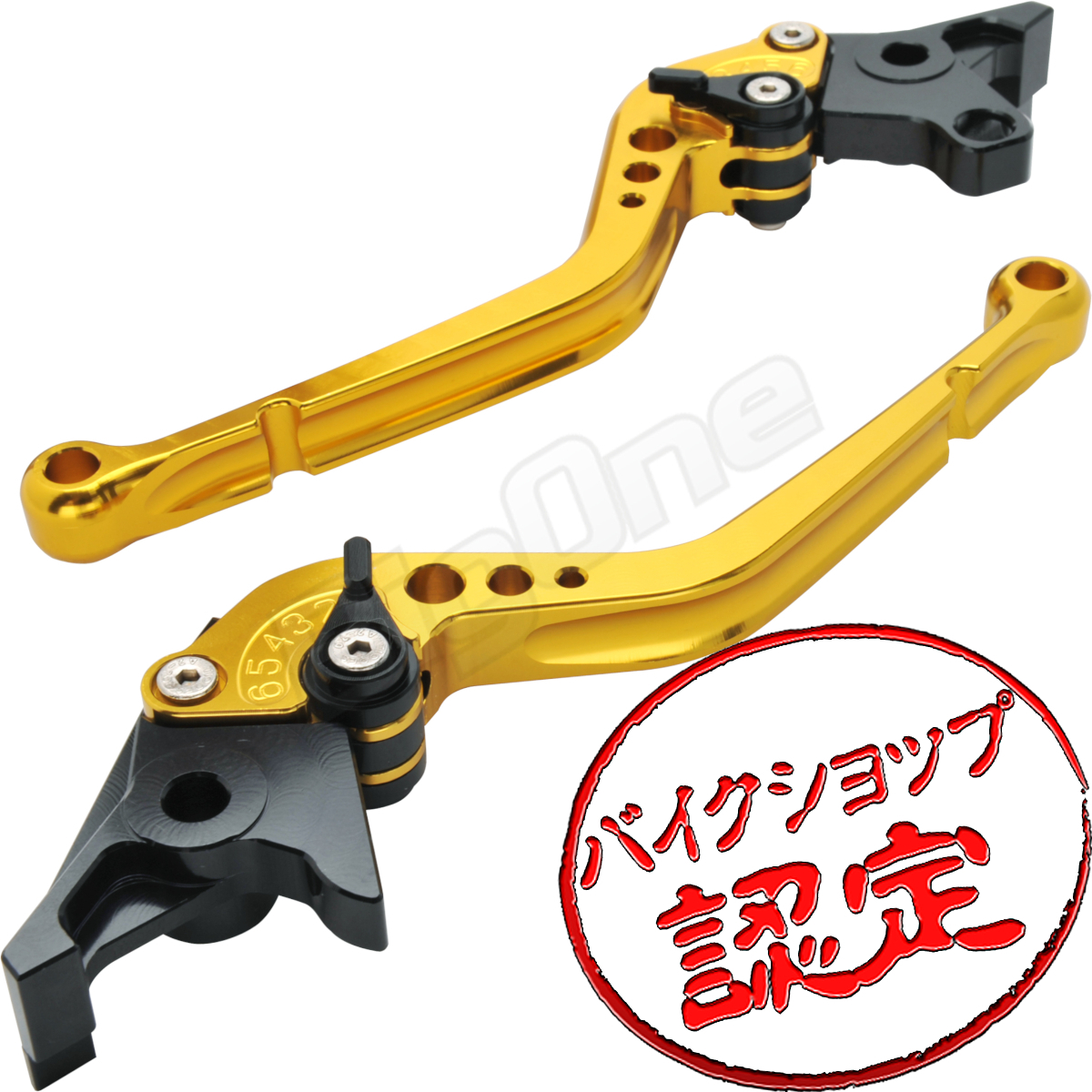 BigOne STD XJR1300 YZF750 XJR1200 YZF-R7 YZF1000Rサンダーエース GTS1000 ビレット ブレーキ クラッチ レバー 金/黒 ゴールド ブラック_画像1