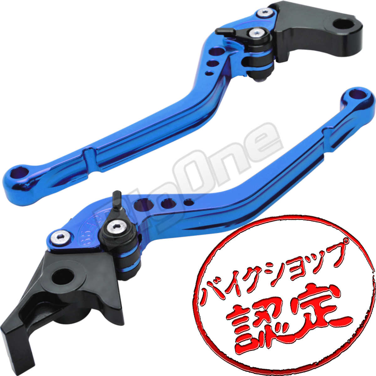 BigOne STD CB400SB NC700S RVF CBX550F CB-1 VRX400 BROS400 GB400 CB400SS ビレット ブレーキ クラッチ レバー 青/黒 ブルー ブラック.の画像1