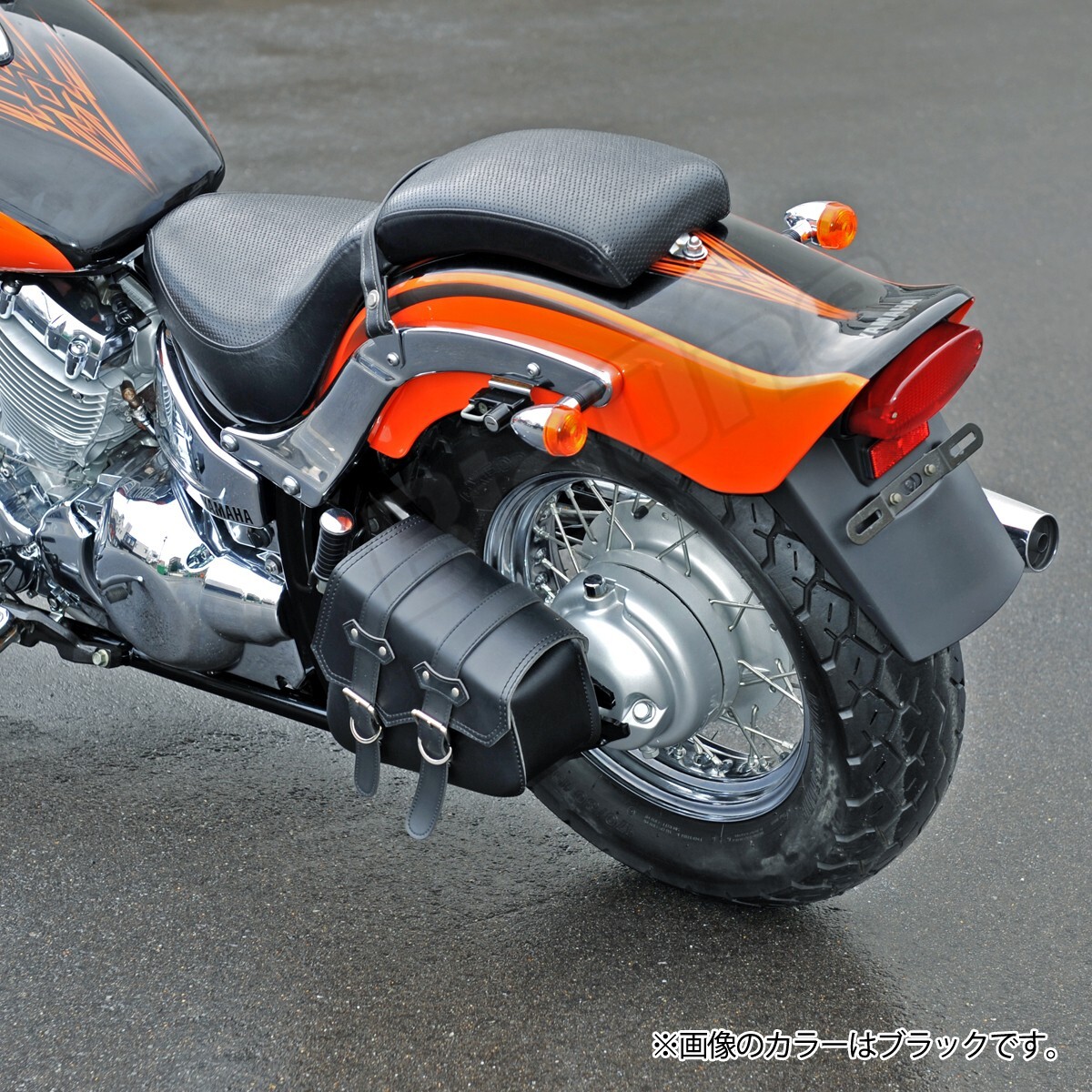 BigOne XV1600 ロードスター1600 ドラッグスター 400 1100 クラシック イントルーダークラシック 400 800 ツール サドル バッグ バック 茶_画像10