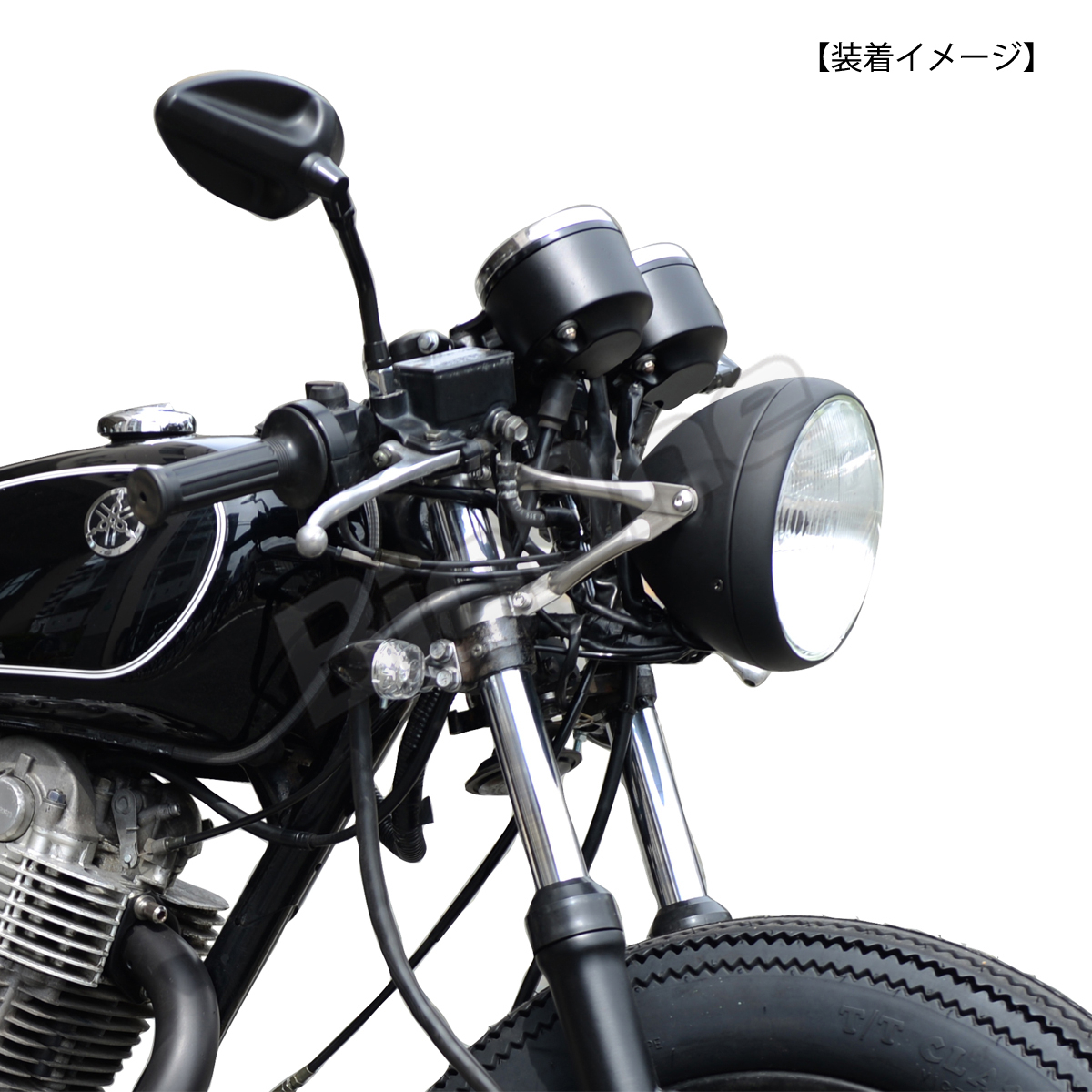 BigOne Cafe ガラス レンズ ボルティー ST250 テンプター グース250 GSX250E GS400E GSX400E GN250 RG250E ヘッド ライト ケース ブラック_画像10