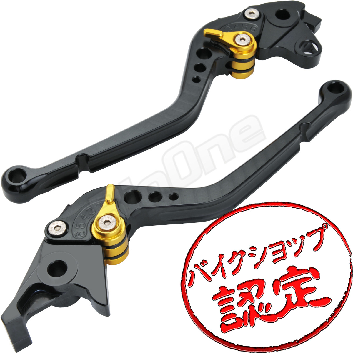 BigOne STD CB1000SF VFR750F VFR800F RVF750RR PC800 パシフィックコースト ビレット ブレーキ クラッチ レバー 黒/金 ブラック ゴールド_画像1