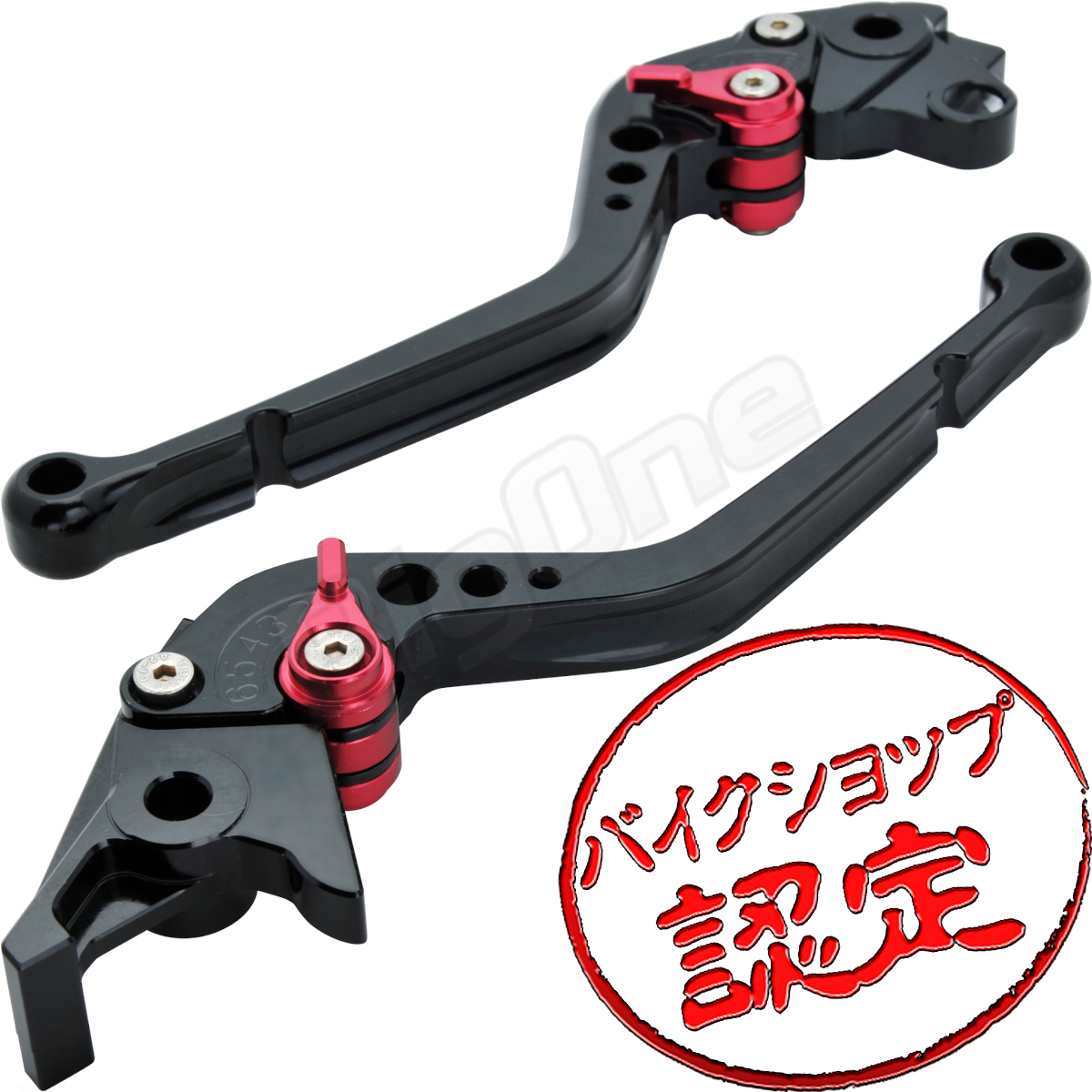 BigOne STD VT250F インテグラ VT250FC VFR400Z CBX750 ホライゾン RVF750RS ビレット ブレーキ クラッチ レバー 黒/赤 ブラック レッド_画像1