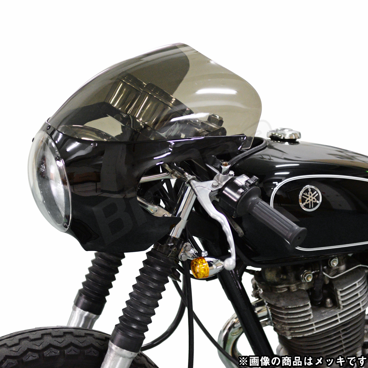 BigOne Cafe ステンレス ウインカー ステー SR400 SR500 2H6 1JR RH01J RH03J RH16J 2J2 1JN ウィンカー ブラケット プレート 黒 ブラック_画像9