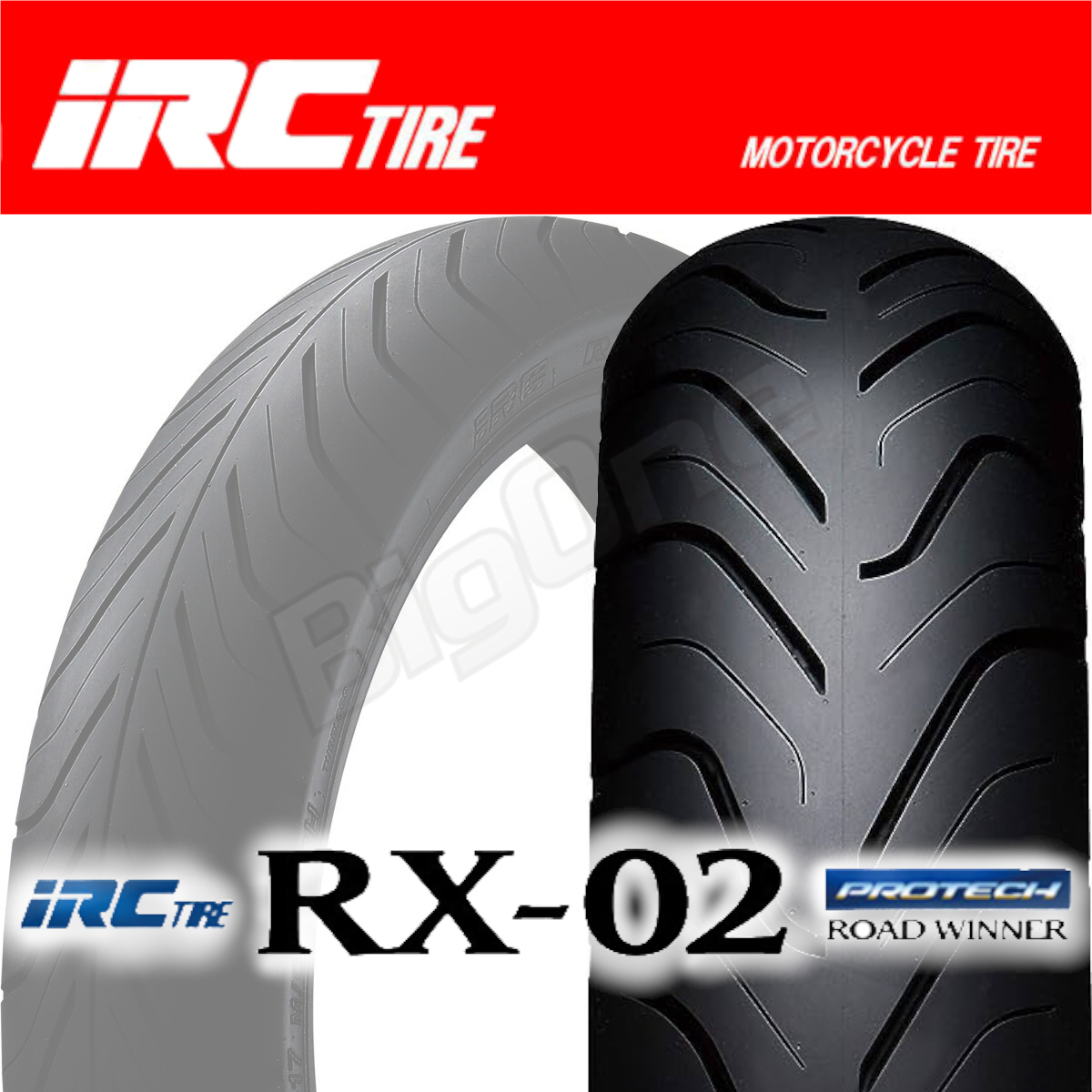 IRC RX-02 グース250 FZR250R GSX-R250 YZF-R125 XT250X 250SB D-トラッカー D-トラッカー X 130/70-17 M/C 62H TL リア タイヤ 後輪_画像1