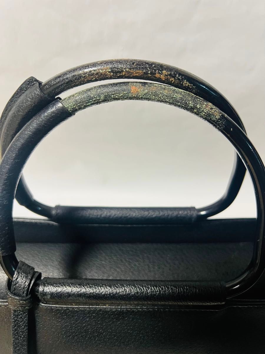 GUCCI グッチ 黒 レザーバッグ クルーズライン オールドグッチ GUCCI グッチ 黒 レザーバッグ クルーズライン オールドグッチ