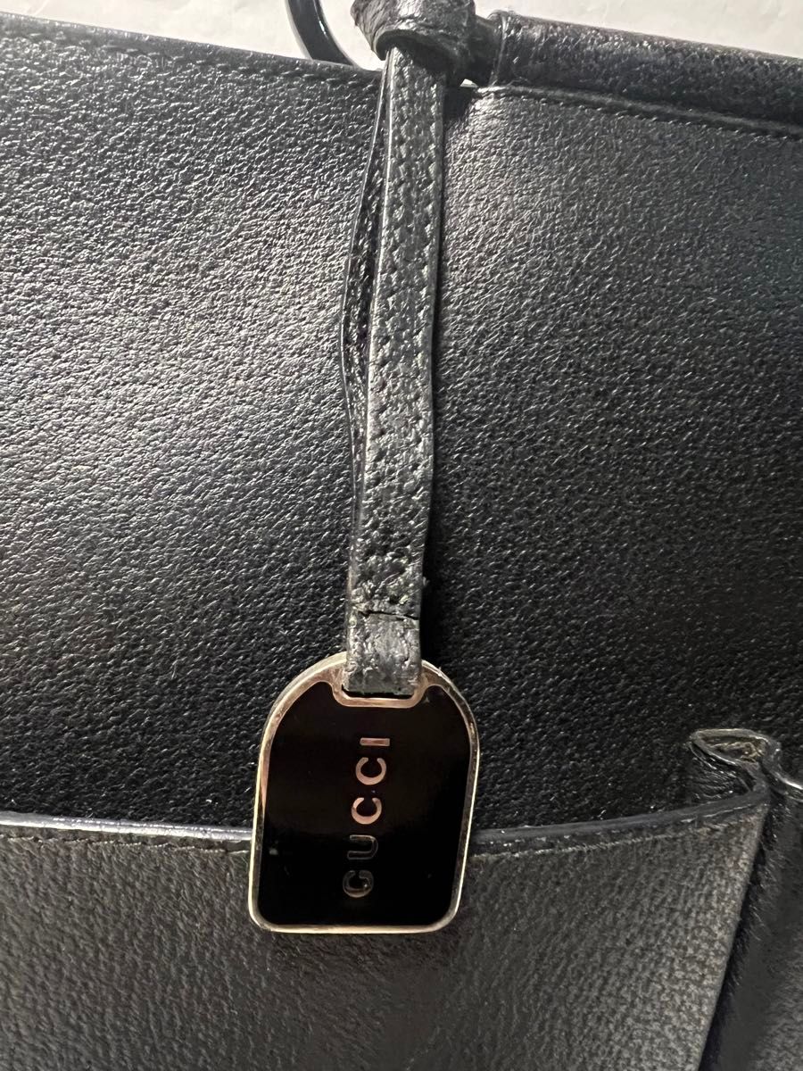 GUCCI グッチ 黒 レザーバッグ クルーズライン オールドグッチ GUCCI グッチ 黒 レザーバッグ クルーズライン オールドグッチ