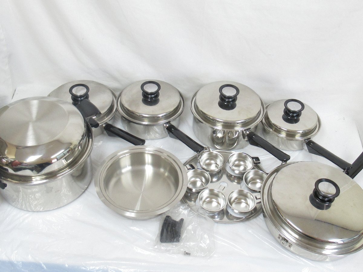 ○ 中古品 Amway アムウェイ Queen クイーン COOKWARE SET クックウェア 旧型 21ピースセット の画像2