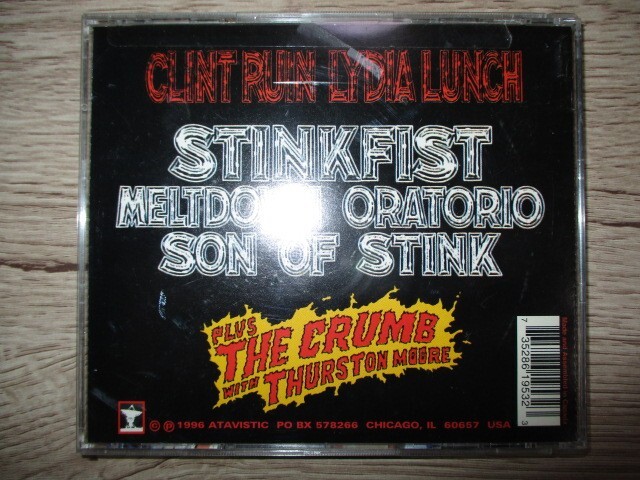BT F3 送料無料♪【 CLINT RUIN LYDIA LUNCH STINKFIST+THE CRUMB 】中古CD の画像2