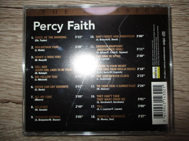 BT　G4　送料無料♪【　THE BEST OF PERCY FAITH　】中古CD　_画像2