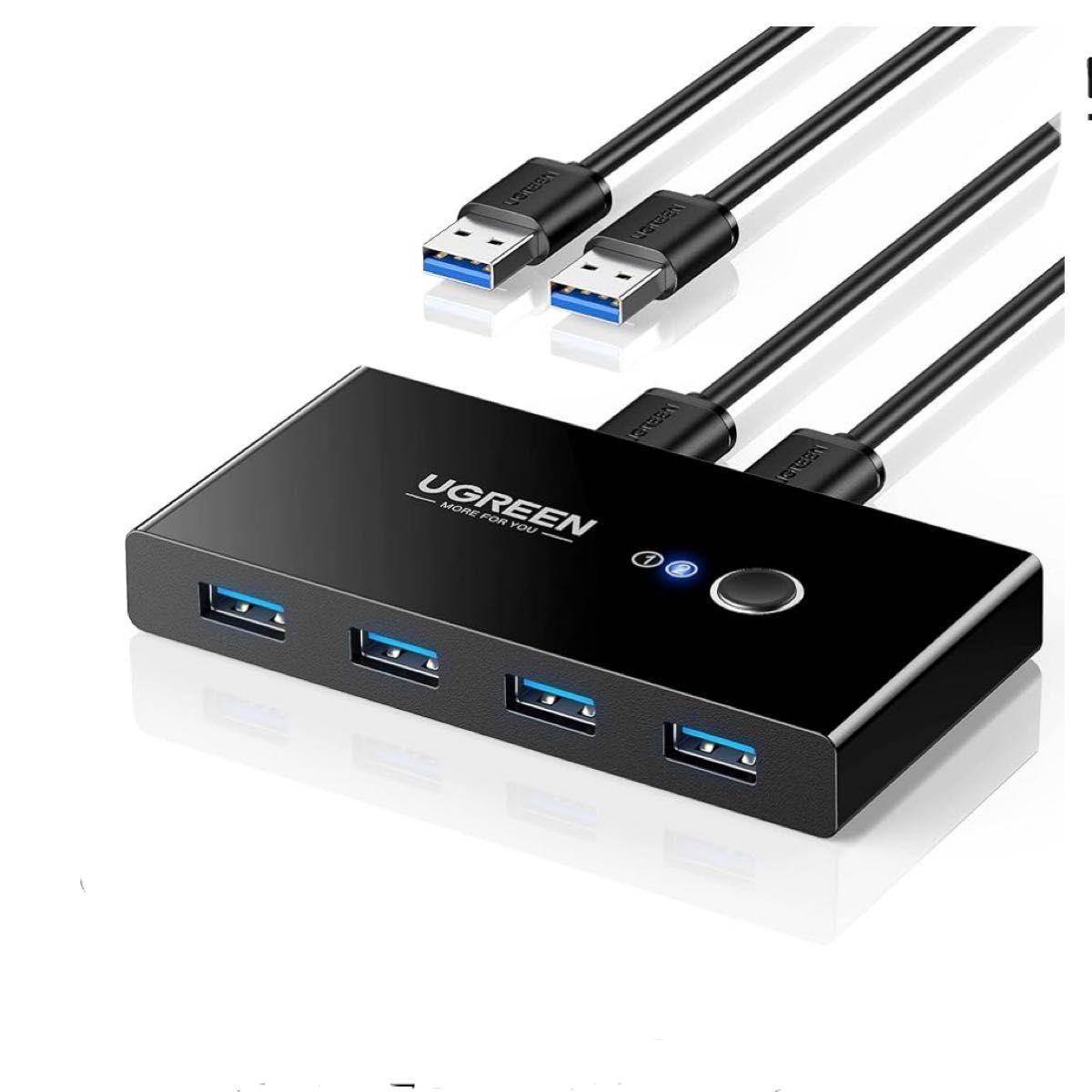 UGREEN 切替器 3.0 高速転送 USB 切り替え PC2台用 4-Port USB 3.0 Switch Box