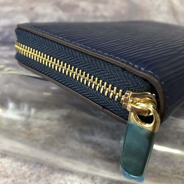 [ rice field middle leather .] with translation swaying wheat. . long wallet epi leather Zippy wallet round fastener men's long wallet men's purse 1 jpy 