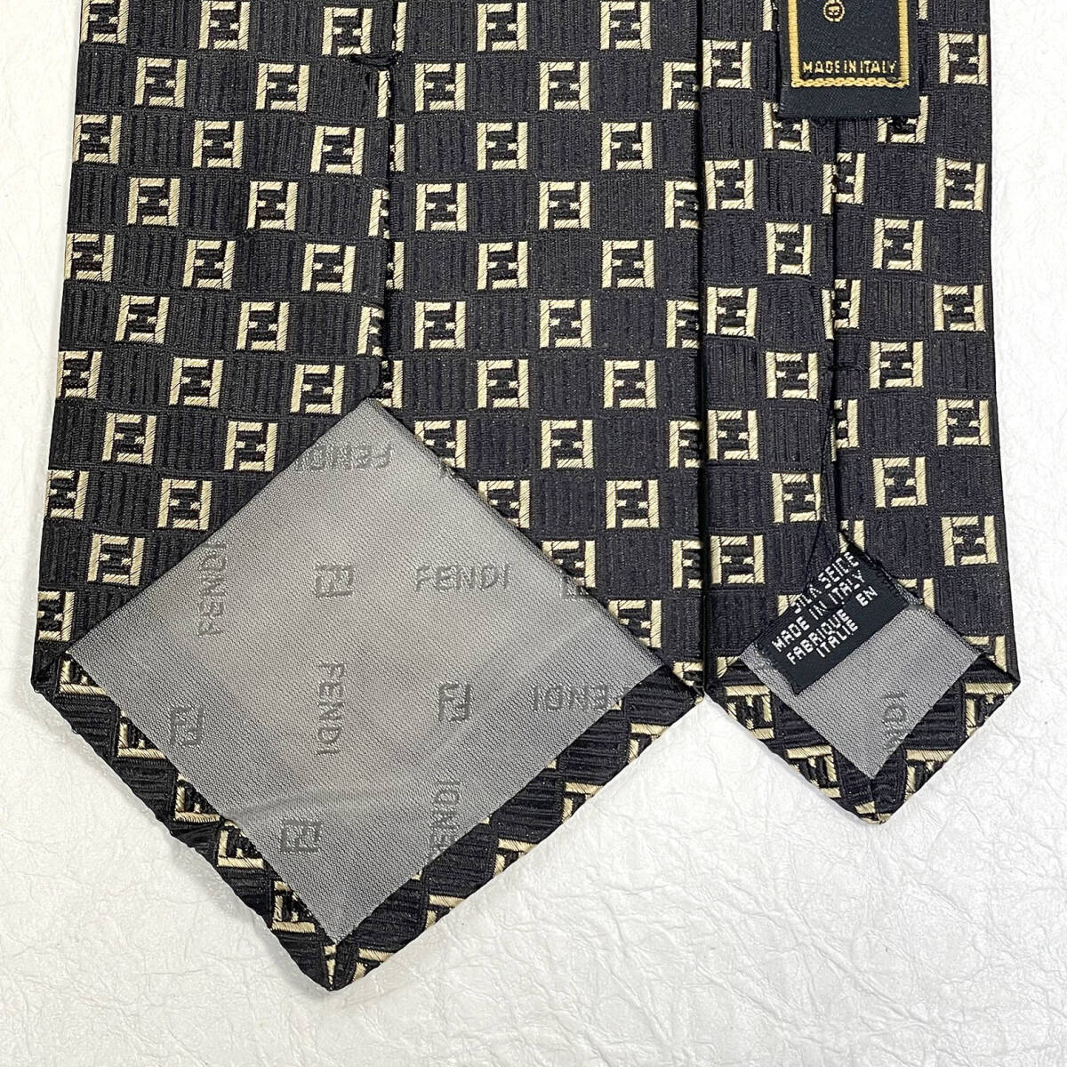 Tie-089：FENDI フェンディ ドレス ネクタイ （未使用）_画像6