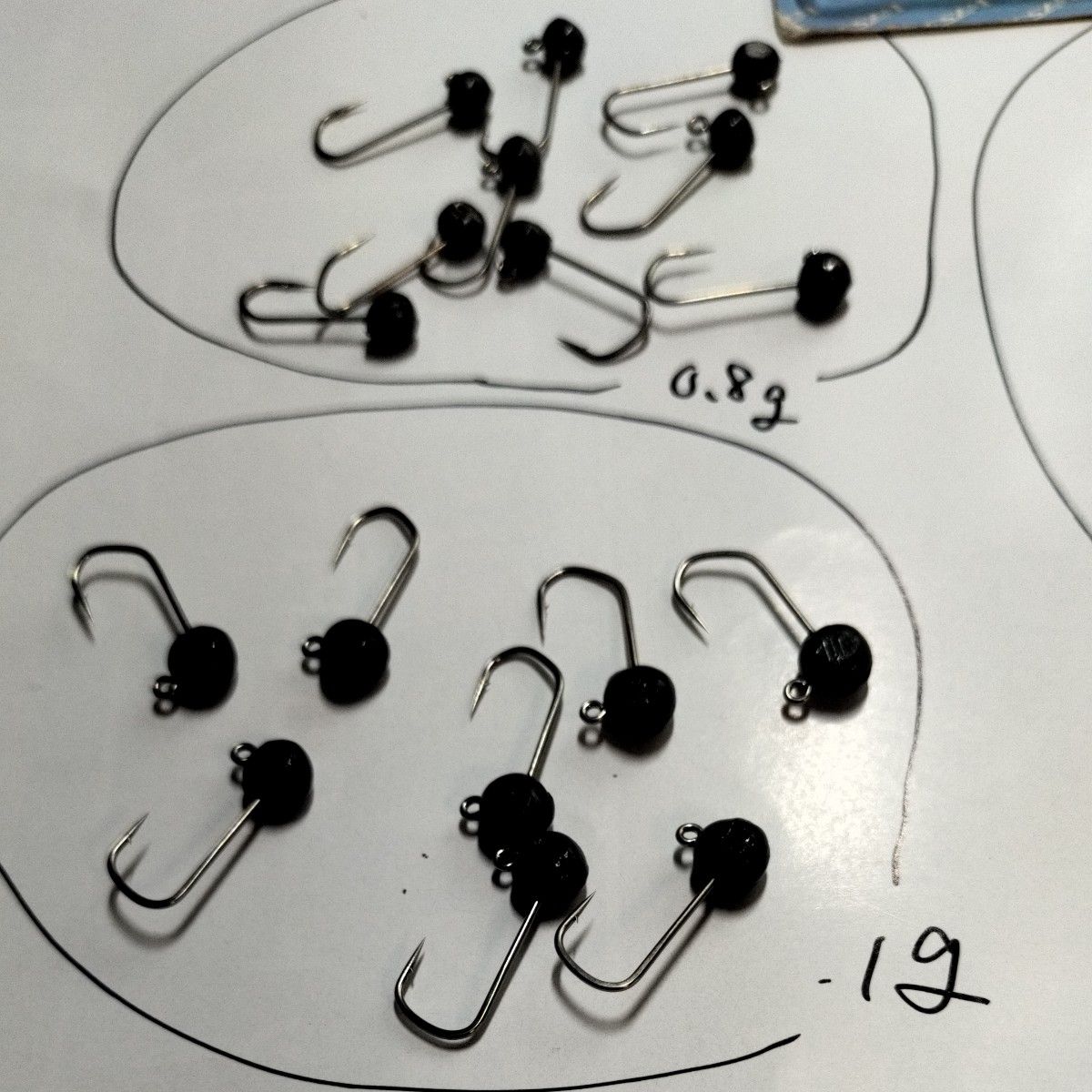 ガン玉自作ジグヘッド33個+ヤリエジグヘッドセット　#4 #6 未使用品　アジング　メバリング