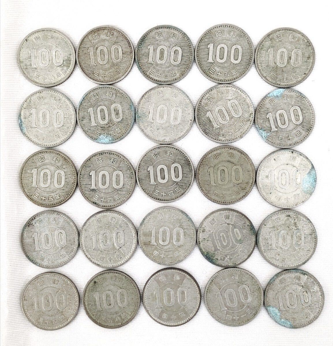 【額面スタート】旧100円硬貨 稲穂 95枚 銀貨 百円の画像6