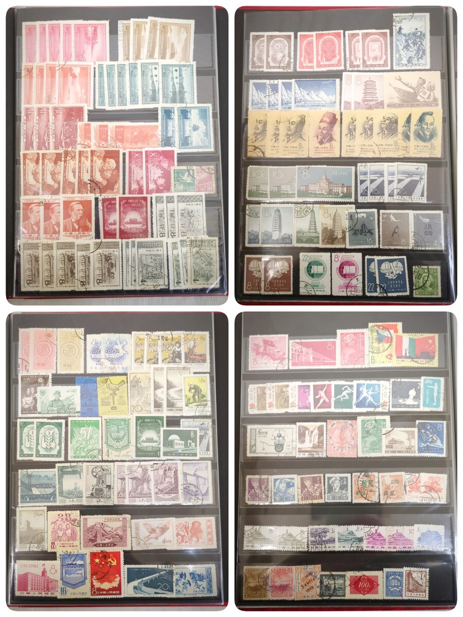 中国切手 消印あり 切手帳2冊  合計1000枚以上の画像3