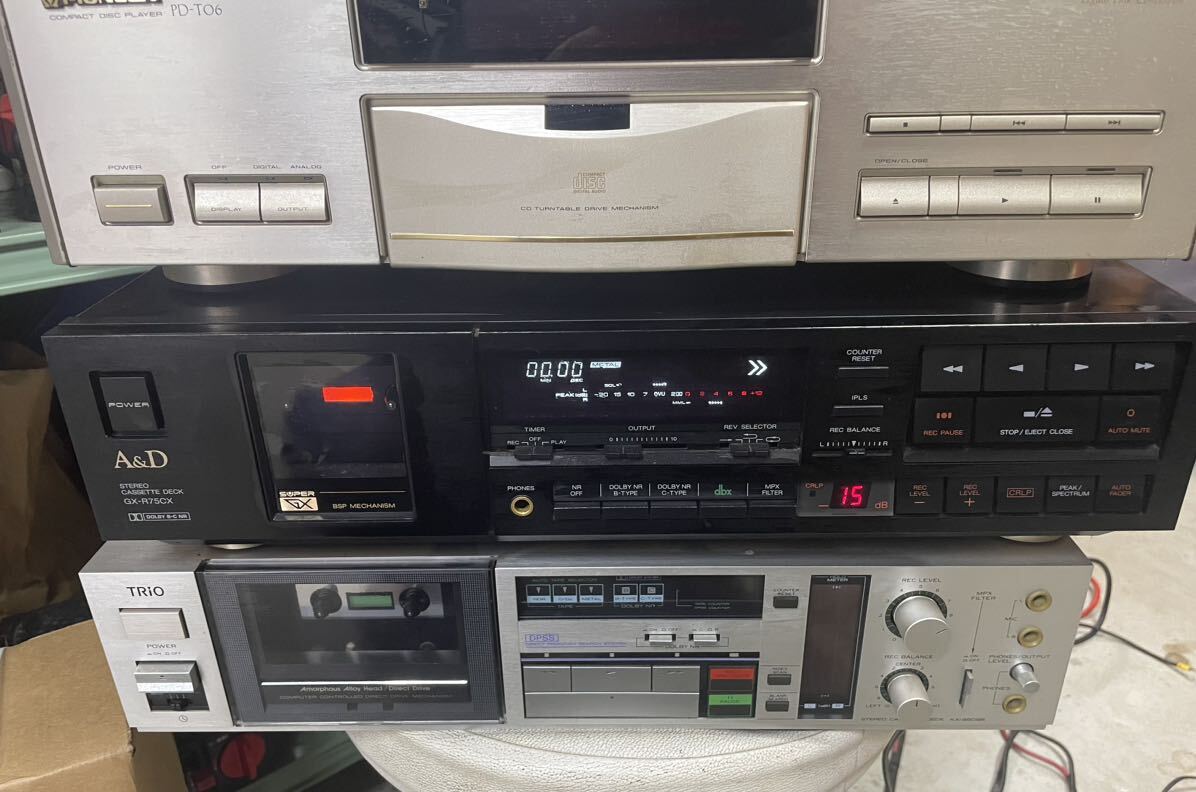 カセットデッキ オーディオ機器 pioneer PDーT06 A &D GXーR75CX TRIO KX−880SR CDプレーヤー ジャンク処分_画像3