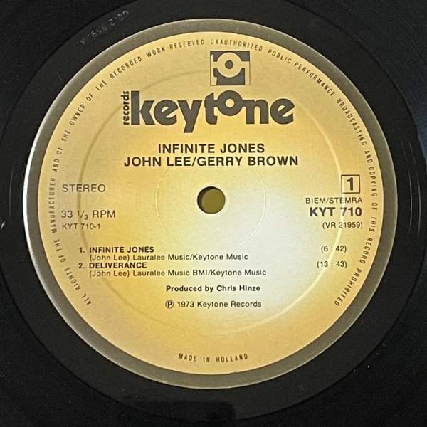 John Lee / Gerry Brown - Infinite Jones - Keytone ■ Gary Bartz_画像2