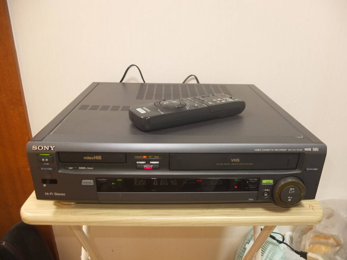 SONY/ソニー WV-H3 Hi8/VHS.ビデオデッキ リモコン付 録再OK_画像1