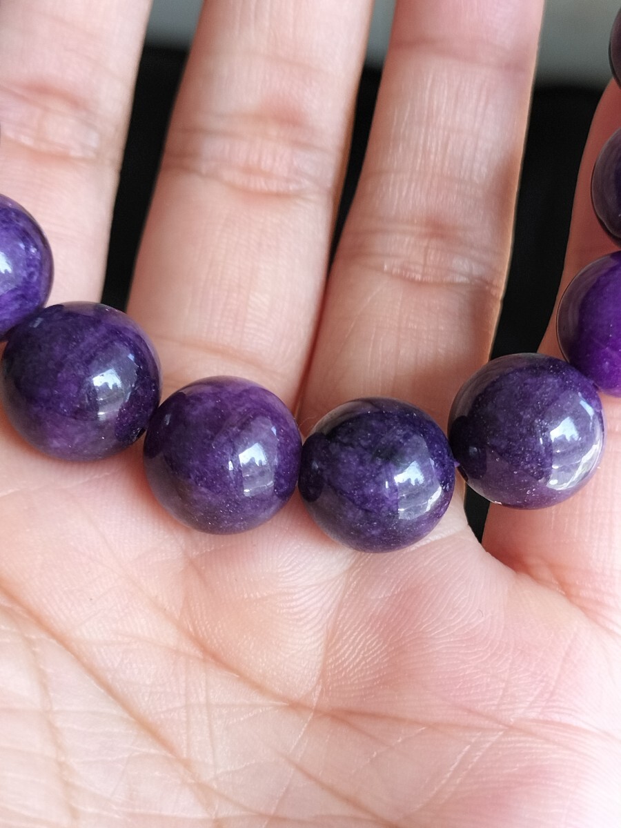 スギライト 天然石 杉石 濃紫 パワーストーン ブレスレット 12mmの画像4