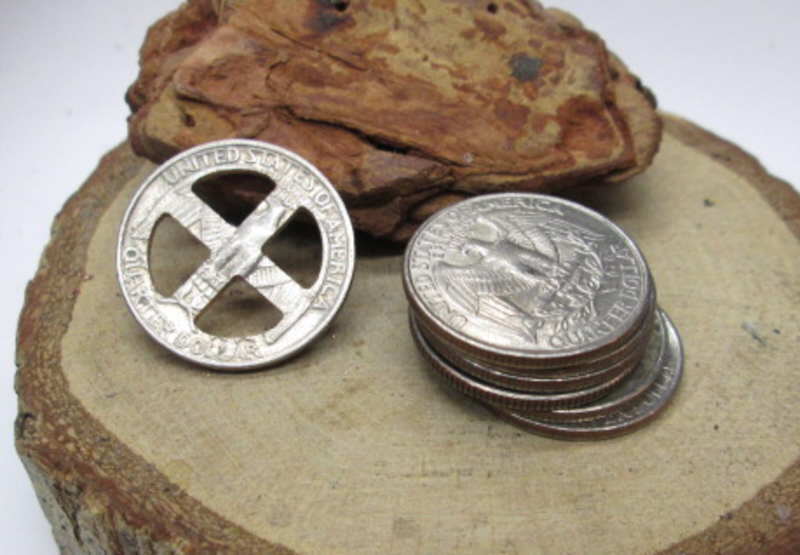 メディスンホイール コイン 25セント硬貨使用のホイール/パーツ/アクセサリー/ゴローズではありません/ネックレス/インディアンの画像1