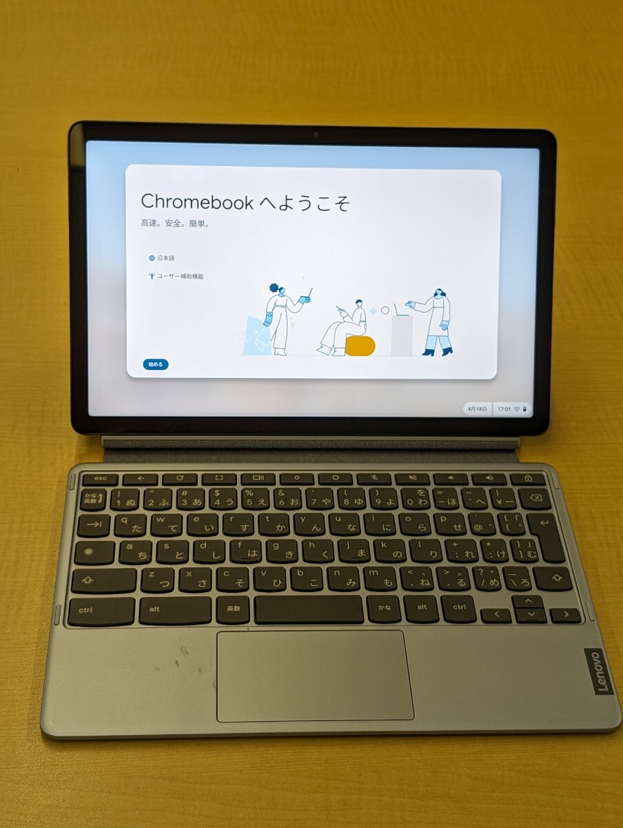Lenovo IdeaPad Duet 370 Chromebook 82T6000RJP  バッテリー97％ AAAA電池新品２本おまけ コジマ納品書写有 屋内のみ使用 送料込の画像10