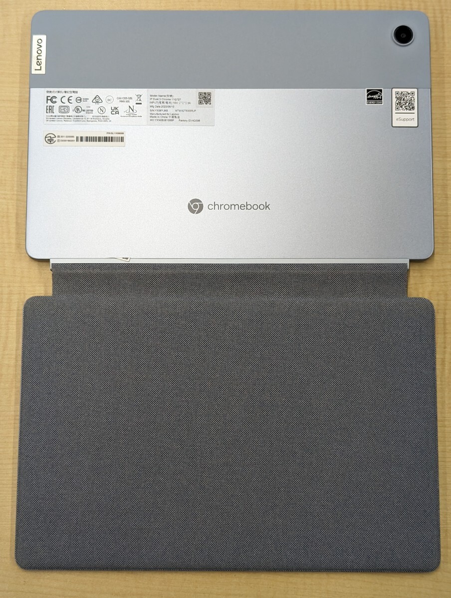 Lenovo IdeaPad Duet 370 Chromebook 82T6000RJP  バッテリー97％ AAAA電池新品２本おまけ コジマ納品書写有 屋内のみ使用 送料込の画像4