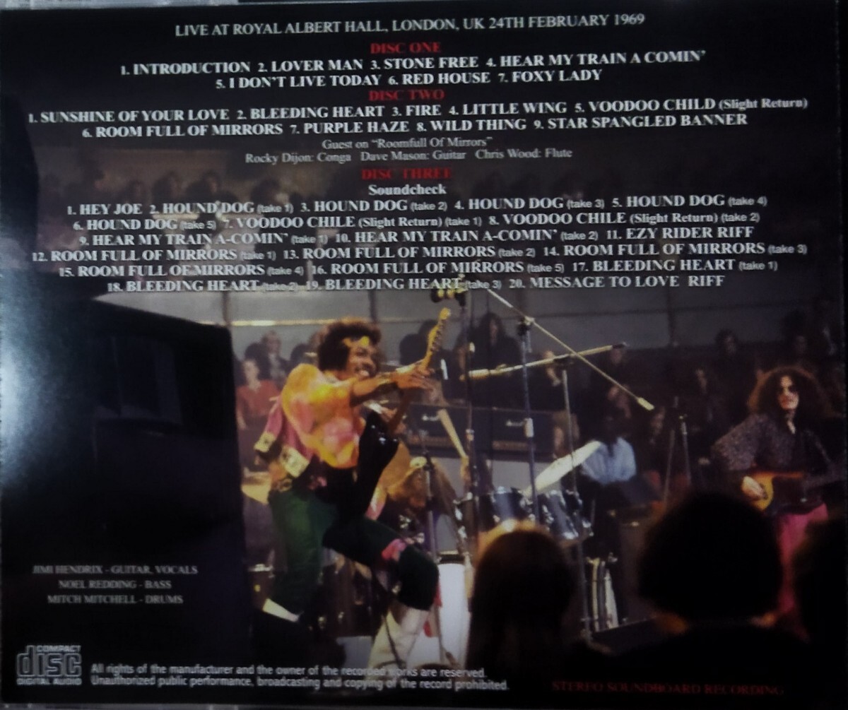 【送料ゼロ】Jimi Hendrix '69 Soundboard 3Disc Live Royal Albert Hall London ジミ・ヘンドリックス_画像3