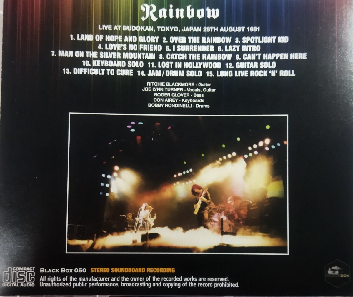【送料ゼロ】Rainbow '81 武道館 Soundboard Live Tokyo Japan レインボー Ritchie Blackmoreの画像3