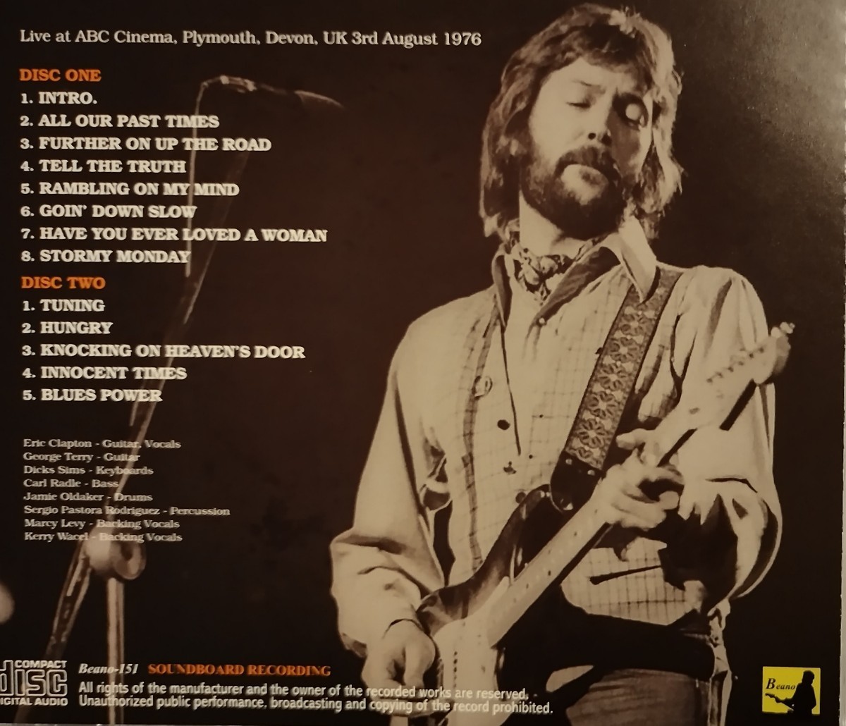 【送料ゼロ】Eric Clapton '76 Soundboard Live Plymouth UK エリック・クラプトン の画像3