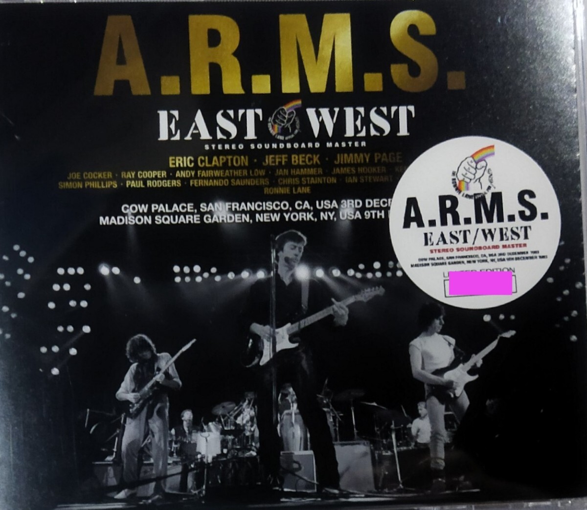 【送料ゼロ】A.R.M.S. '83 3CD Eric Clapton/Jeff Beck/Jimmy Page Live Joe Cooker Paul Rodgers Ron Wood Jan Hammer Charlie Watts 