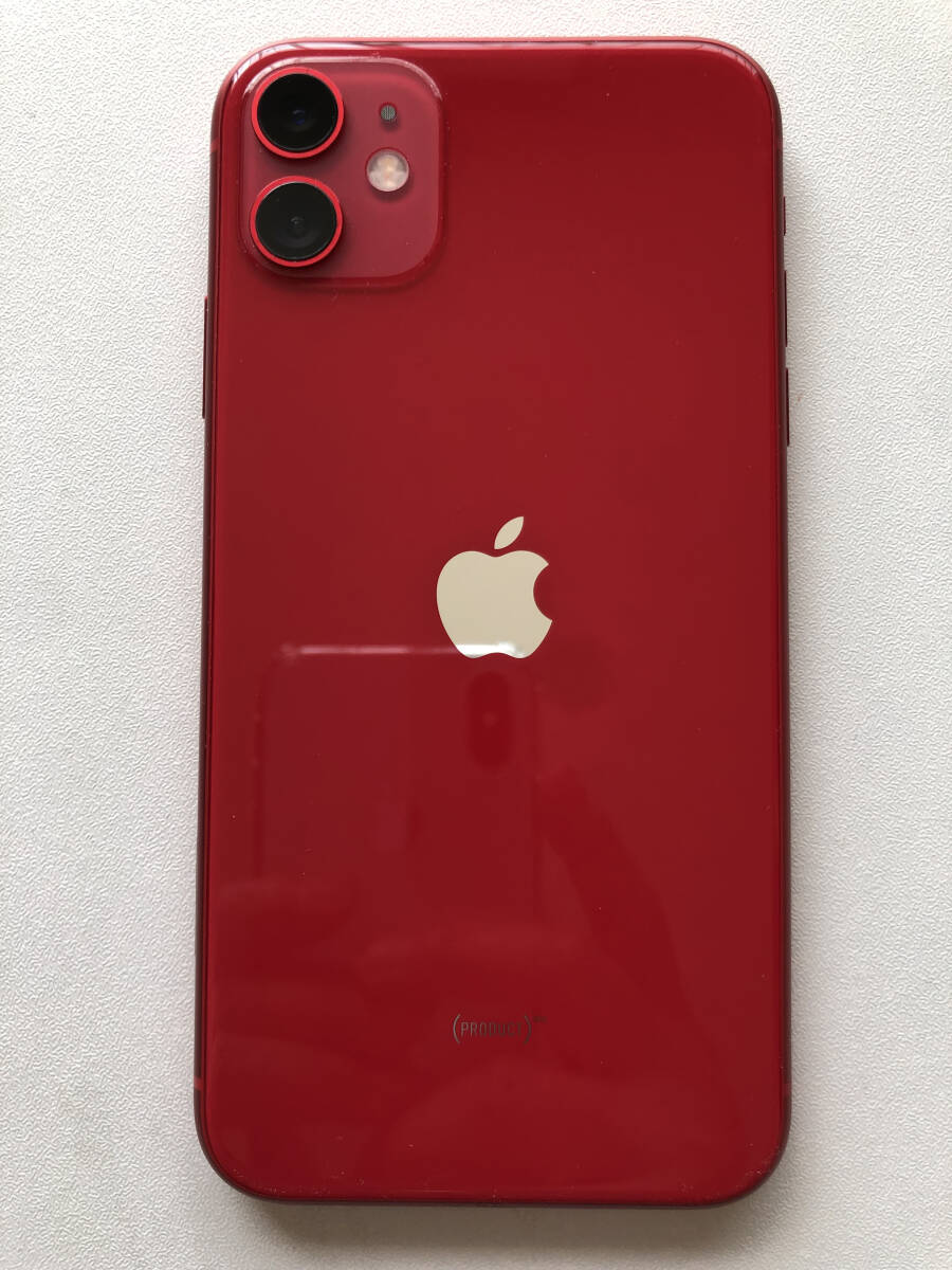 iPhone11 128Gb（PRODUCT）RED Simフリー【FACE ID NG品】の画像2