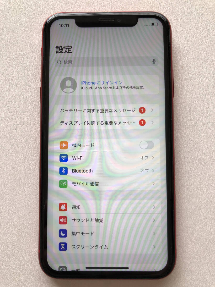 iPhone11 128Gb（PRODUCT）RED Simフリー【FACE ID NG品】の画像3