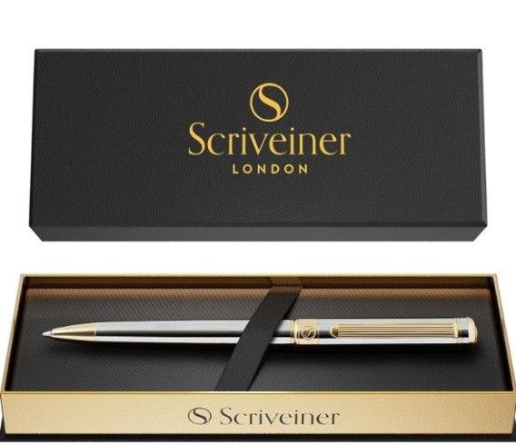 Scriveiner ボールペン 最高級 24金仕上げ  黒リフィル付き