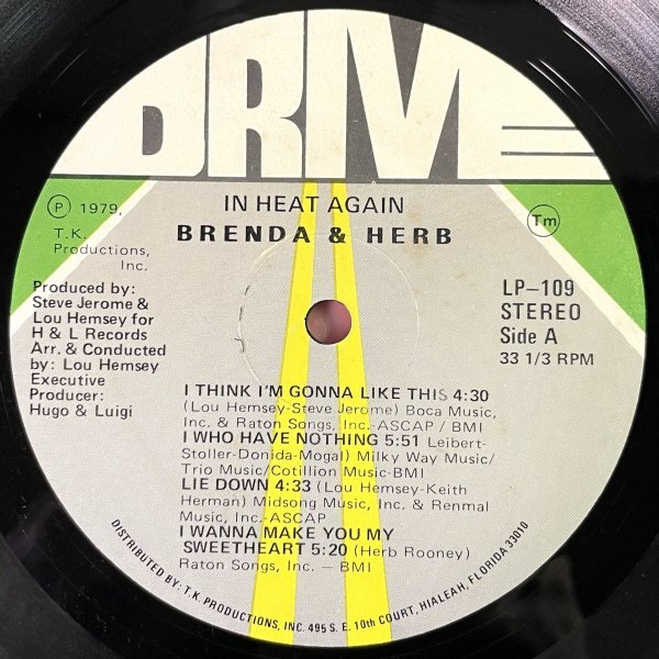 【FUNK】【SOUL】Brenda & Herb - In Heat Again / Drive Drive 109 / VINYL LP / US_画像3