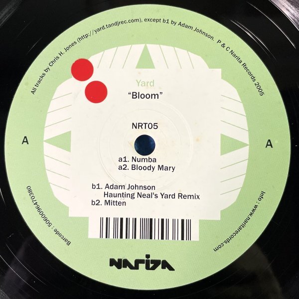 【TECHNO】Yard - Bloom / Narita Records NRT05 / VINYL 12 / US / F_画像3