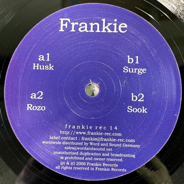 【HOUSE】【TECHNO】Frankie - Husk / Frankie Rec frankie rec 14 / VINYL 12 / France / F_画像1
