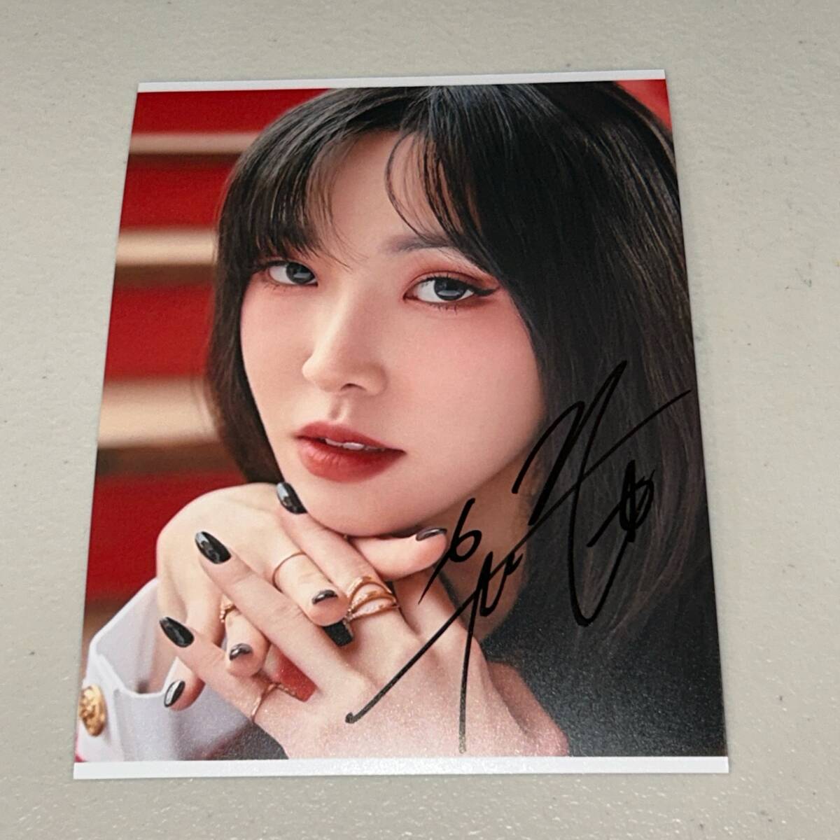 yuju(GFRIEND..)* Корея 1st Mini альбом [REC] steel фотография (2L размер )* автограф автограф 