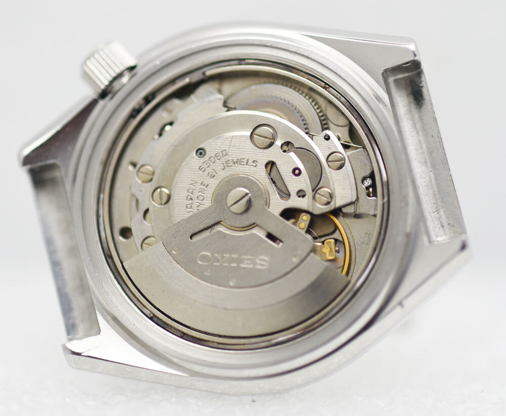 1976年 セイコー 5アクタス シルバーウェーブ 6306-8010 千鳥格子ダイヤル 21石 ビンテージ 自動巻き 腕時計の画像6