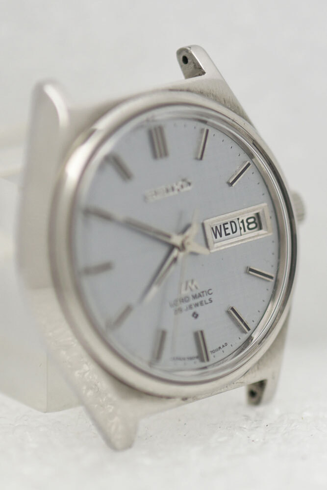 1969年 セイコー 最初期ロードマチック 5606-7010 極細チェックダイヤル 25石 ビンテージ 自動巻き 腕時計の画像3